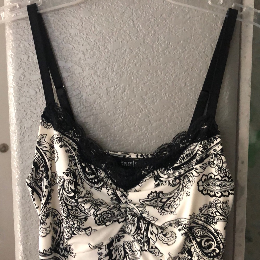 WHBM XS paisley tank top with adjustable straps
